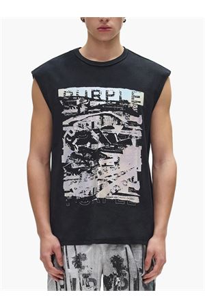 T-shirt smanicata in cotone nero PURPLE BRAND | P103TBIF226BLACK